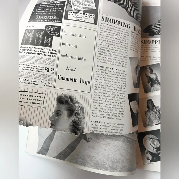 Harper’s Bazaar June 1940 Vintage Magazine – Surrealist Cover, Fashion & Ads - Picture 9 of 16